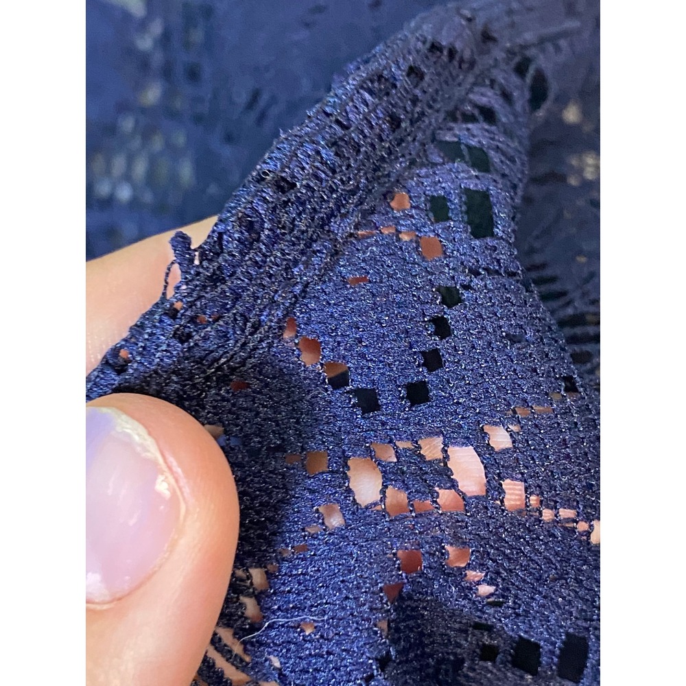 Profile by Gottex Women Navy Blue Lace High Low Swim Cover Up Tank Top XL NWT - Picture 8 of 11